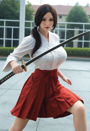 Ina - 4ft12 (153cm) Chubby Silicone Head+TPE Body Sex Doll