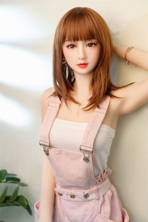 Pag- 160cm (5ft3) Small Breast Japanese Style Sex Doll With Blonde Straight Hair