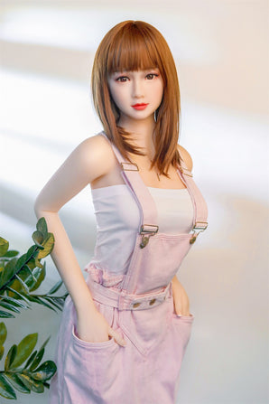 Pag- 160cm (5ft3) Small Breast Japanese Style Sex Doll With Blonde Straight Hair