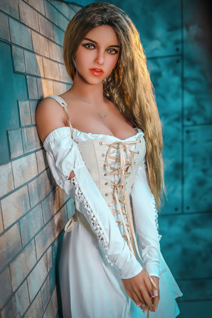 Cherry - 166cm (5ft6) Elegant Life-Like Sex Doll With Yellow Long Curly Hair-Honeylovedoll